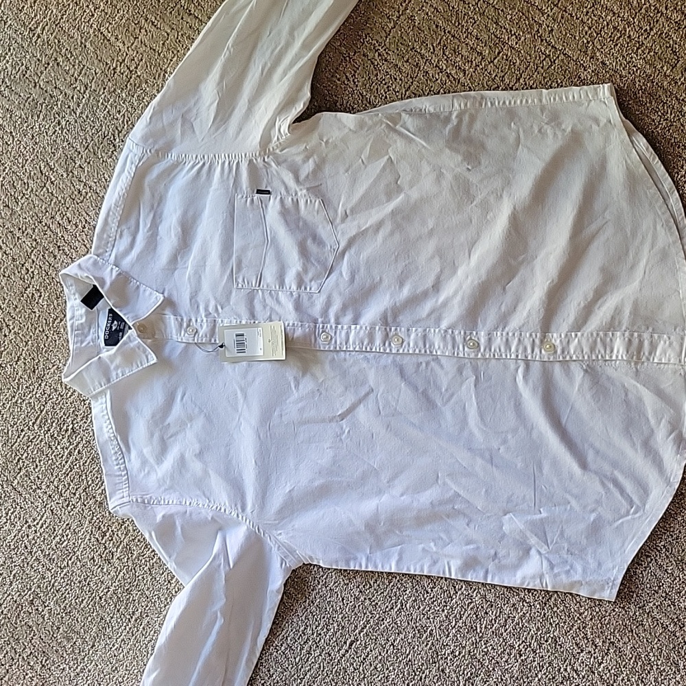 DOCKERS white OXFORD Men's Shirt, Regular fit, NWT size M.